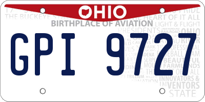 OH license plate GPI9727