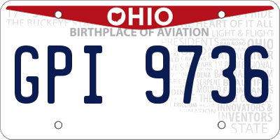 OH license plate GPI9736