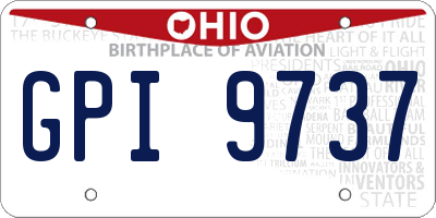 OH license plate GPI9737