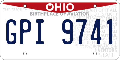 OH license plate GPI9741