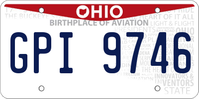OH license plate GPI9746