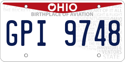 OH license plate GPI9748