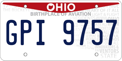 OH license plate GPI9757