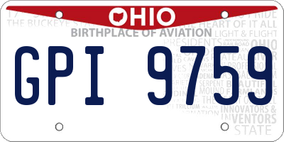OH license plate GPI9759