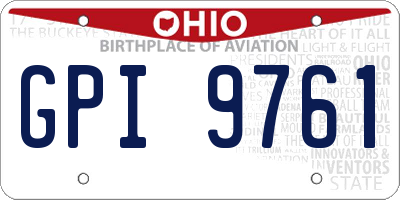OH license plate GPI9761