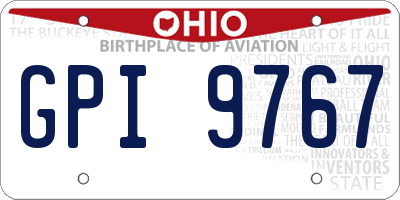 OH license plate GPI9767