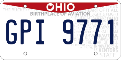 OH license plate GPI9771