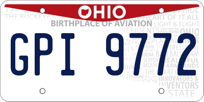 OH license plate GPI9772