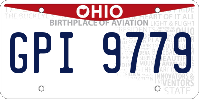 OH license plate GPI9779