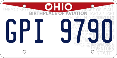 OH license plate GPI9790