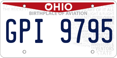OH license plate GPI9795