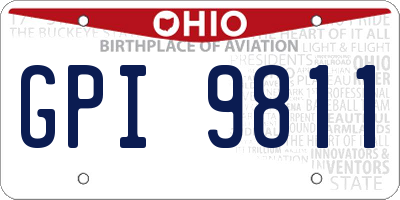 OH license plate GPI9811