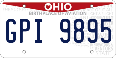 OH license plate GPI9895