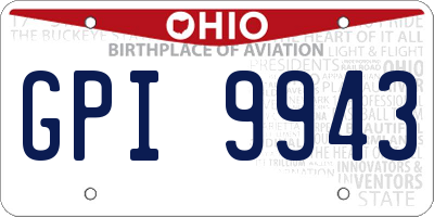 OH license plate GPI9943