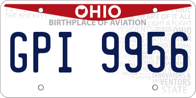 OH license plate GPI9956