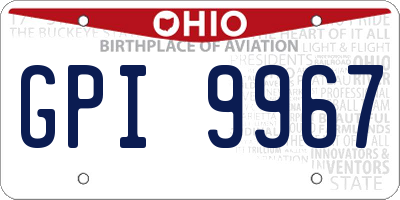 OH license plate GPI9967