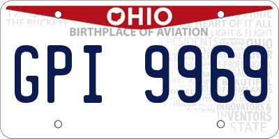 OH license plate GPI9969