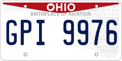 OH license plate GPI9976