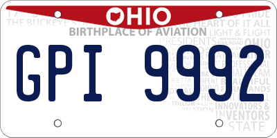 OH license plate GPI9992