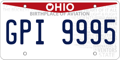 OH license plate GPI9995