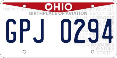 OH license plate GPJ0294