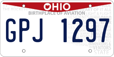 OH license plate GPJ1297