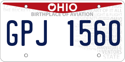 OH license plate GPJ1560