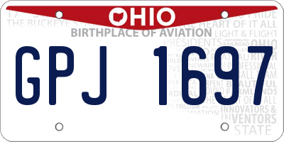 OH license plate GPJ1697