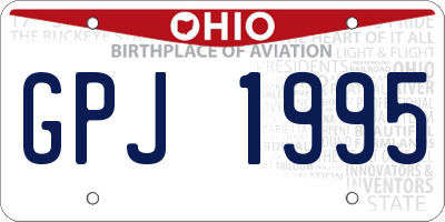 OH license plate GPJ1995