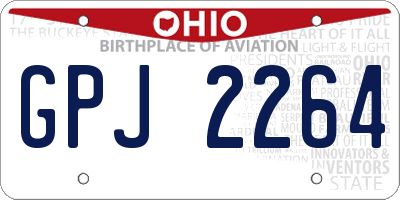 OH license plate GPJ2264