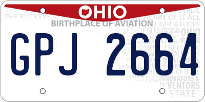 OH license plate GPJ2664