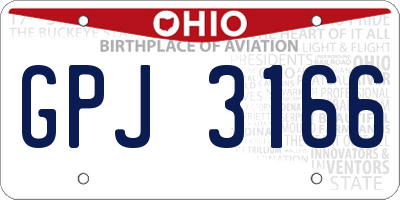 OH license plate GPJ3166