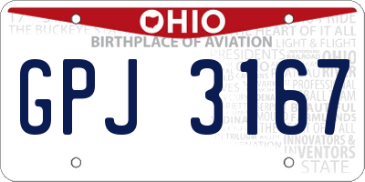 OH license plate GPJ3167