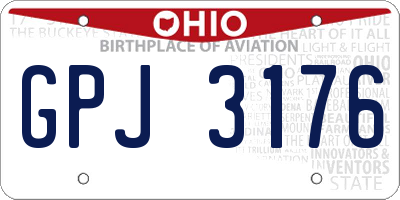 OH license plate GPJ3176