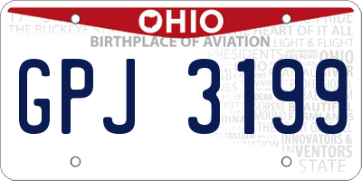 OH license plate GPJ3199