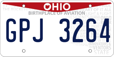 OH license plate GPJ3264