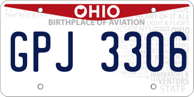 OH license plate GPJ3306