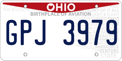 OH license plate GPJ3979