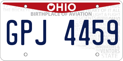 OH license plate GPJ4459