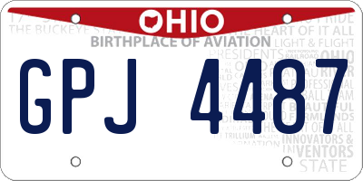 OH license plate GPJ4487