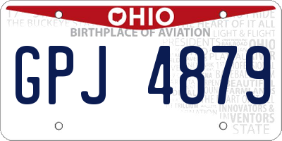 OH license plate GPJ4879