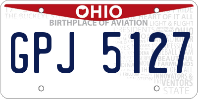 OH license plate GPJ5127