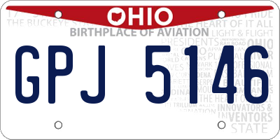 OH license plate GPJ5146
