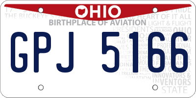 OH license plate GPJ5166