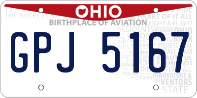 OH license plate GPJ5167