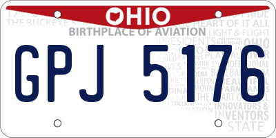 OH license plate GPJ5176