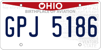 OH license plate GPJ5186