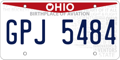 OH license plate GPJ5484