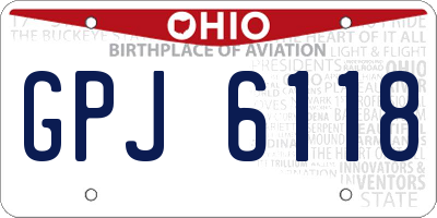 OH license plate GPJ6118