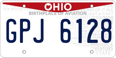 OH license plate GPJ6128